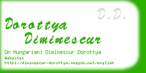dorottya diminescur business card